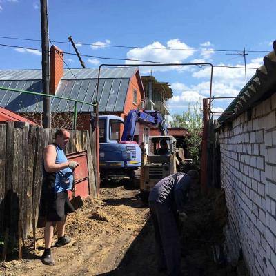 Копка переливного колодца с вывозом грунта